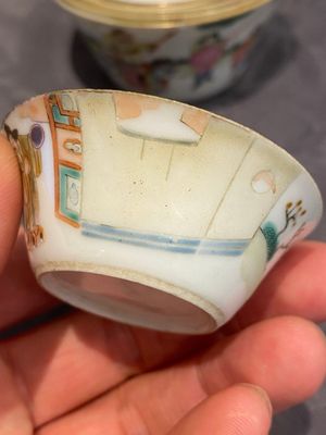 A set of seven Chinese famille rose nesting bowls with narrative design, Daoguang — foto 10