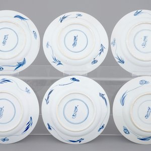A set of six blue and white Chinese porcelain plates, Kangxi, ca. 1700 — 照片 2