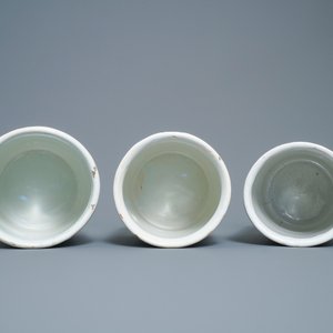 A set of six blue, white and manganese albarello-type drug jars, Nevers, France, 18th C. — 照片 6