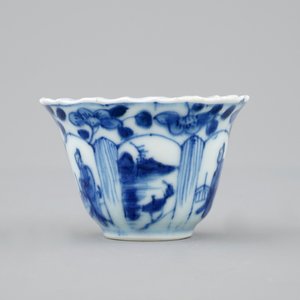 A set of six Chinese blue and white cups and saucers, Kangxi — photo 5