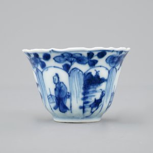 A set of six Chinese blue and white cups and saucers, Kangxi — photo 6