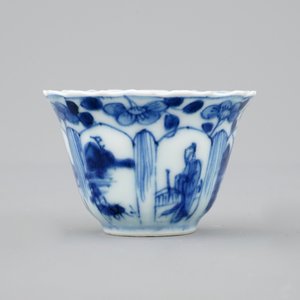A set of six Chinese blue and white cups and saucers, Kangxi — photo 8