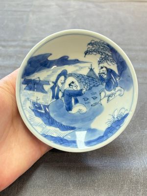 A set of six Chinese blue and white cups and saucers, Qing Yu Tang 青玉堂 and Lin Yu Tang 琳玉堂 marks, Kangxi — foto 11