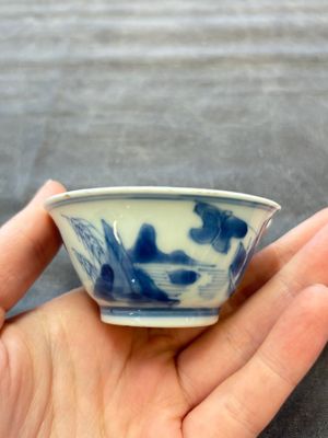 A set of six Chinese blue and white cups and saucers, Qing Yu Tang 青玉堂 and Lin Yu Tang 琳玉堂 marks, Kangxi — foto 28