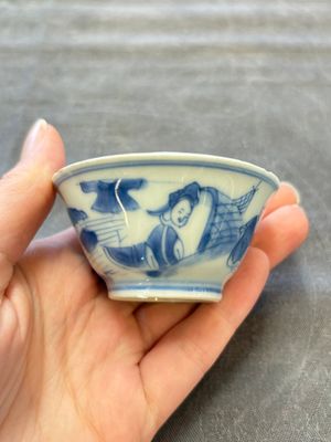 A set of six Chinese blue and white cups and saucers, Qing Yu Tang 青玉堂 and Lin Yu Tang 琳玉堂 marks, Kangxi — foto 31