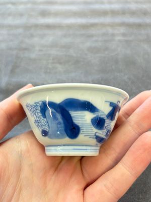 A set of six Chinese blue and white cups and saucers, Qing Yu Tang 青玉堂 and Lin Yu Tang 琳玉堂 marks, Kangxi — foto 40