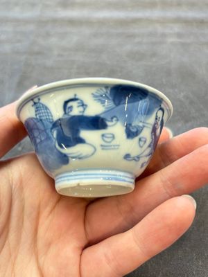 A set of six Chinese blue and white cups and saucers, Qing Yu Tang 青玉堂 and Lin Yu Tang 琳玉堂 marks, Kangxi — foto 46