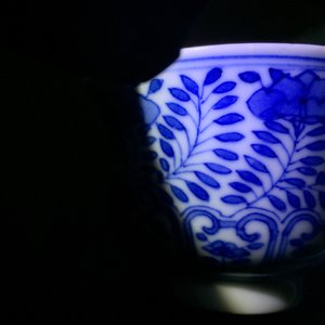 A set of six Chinese blue and white cups and saucers with fish, 19th C. — photo 5