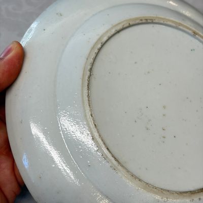 A set of six Chinese Canton famille verte plates with narrative design — photo 9