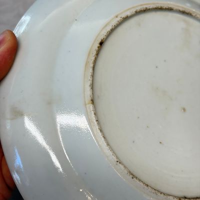 A set of six Chinese Canton famille verte plates with narrative design — photo 32