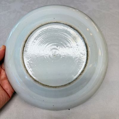 A set of six Chinese Canton famille verte plates with narrative design — photo 43