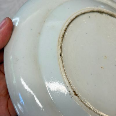 A set of six Chinese Canton famille verte plates with narrative design — photo 56