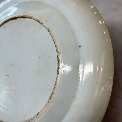 A set of six Chinese Canton famille verte plates with narrative design — photo 57