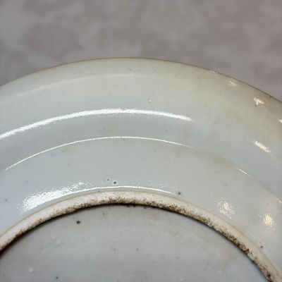 A set of six Chinese Canton famille verte plates with narrative design — photo 59