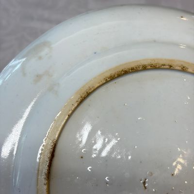 A set of six Chinese Canton famille verte plates with narrative design — photo 67