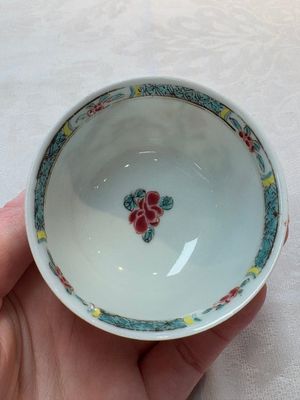 A set of six Chinese famille rose 'birds among flowering branches' cups and saucers, Yongzheng/Qianlong — photo 23