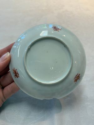 A set of six Chinese famille rose 'birds among flowering branches' cups and saucers, Yongzheng/Qianlong — photo 45
