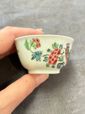 A set of six Chinese famille rose 'peacock' cups and saucers, Yongzheng — photo 19