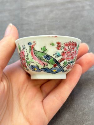 A set of six Chinese famille rose 'peacock' cups and saucers, Yongzheng — photo 26