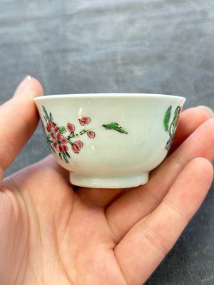 A set of six Chinese famille rose 'peacock' cups and saucers, Yongzheng — photo 28