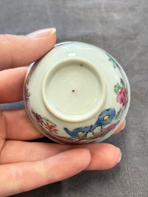 A set of six Chinese famille rose 'peacock' cups and saucers, Yongzheng — photo 42