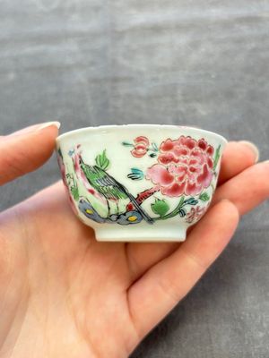 A set of six Chinese famille rose 'peacock' cups and saucers, Yongzheng — photo 44