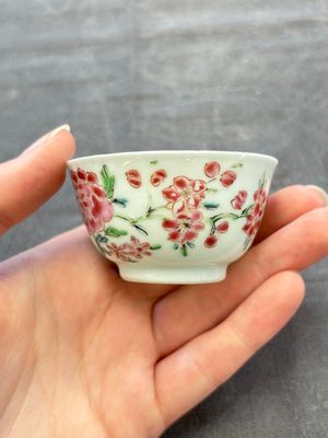 A set of six Chinese famille rose 'peacock' cups and saucers, Yongzheng — photo 45