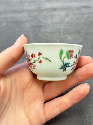 A set of six Chinese famille rose 'peacock' cups and saucers, Yongzheng — photo 46