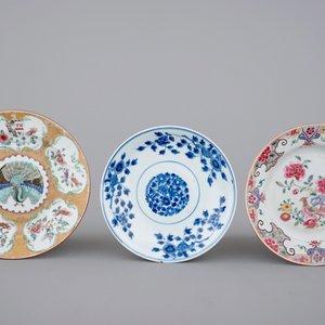 A set of six Chinese famille rose plates, including an armorial Lawson impaling Jessop, 18th C. — 照片 2