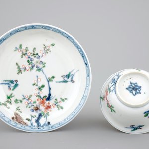 A set of six Chinese famille verte cups and five saucers, Kangxi, 18th C. — 照片 4