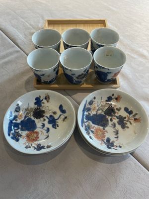 A set of six Chinese Imari-style cups and saucers from the Nanking cargo, Qianlong — photo 1