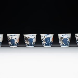 A set of six Chinese Imari-style cups and saucers from the Nanking cargo, Qianlong — photo 2