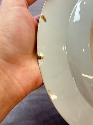 A set of six Chinese Meissen-style export plates with a harbour scene, Qianlong — photo 7