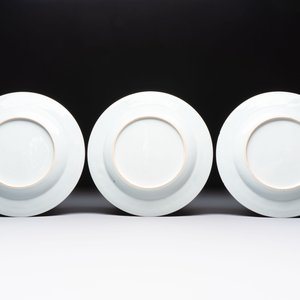 A set of six Chinese Meissen-style export plates with a harbour scene, Qianlong — photo 3