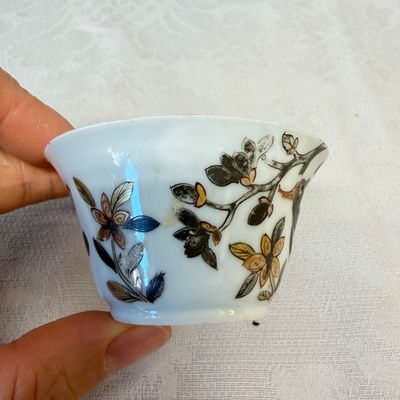 A set of six Chinese silver and gilt-decorated 'Pheasants Among Flowering Branches' tea bowls and saucers — photo 16
