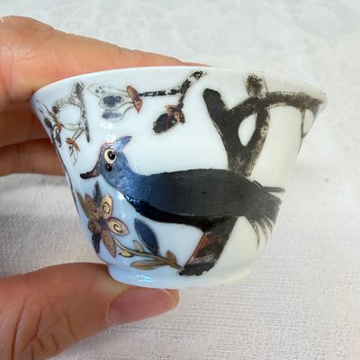 A set of six Chinese silver and gilt-decorated 'Pheasants Among Flowering Branches' tea bowls and saucers — photo 32