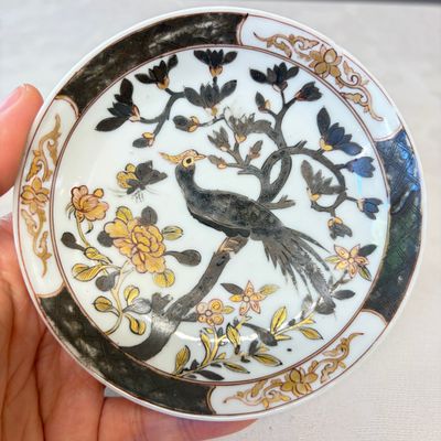 A set of six Chinese silver and gilt-decorated 'Pheasants Among Flowering Branches' tea bowls and saucers — photo 46