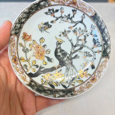 A set of six Chinese silver and gilt-decorated 'Pheasants Among Flowering Branches' tea bowls and saucers — photo 48