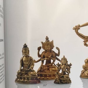 A set of three Chinese gilt bronze figures of Tara and Buddha, 18/19th C. — photo 9
