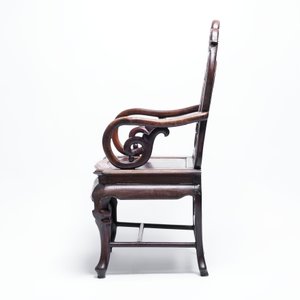 A set of three Chinese marble-inset hongmu chairs, 19th C. — 照片 10