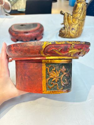 A set of three Chinese or Vietnamese gilt-lacquered wooden sculptures of Buddha, 18/19th C. — photo 18