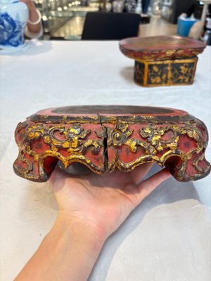 A set of three Chinese or Vietnamese gilt-lacquered wooden sculptures of Buddha, 18/19th C. — photo 29