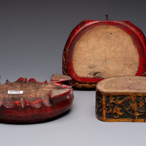 A set of three Chinese or Vietnamese gilt-lacquered wooden sculptures of Buddha, 18/19th C. — photo 9