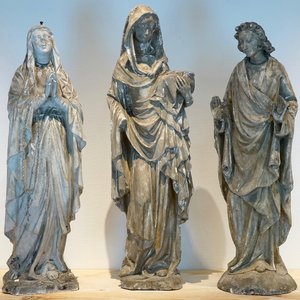 A set of three large plaster casts, 19/20th C., Bruges — photo 1