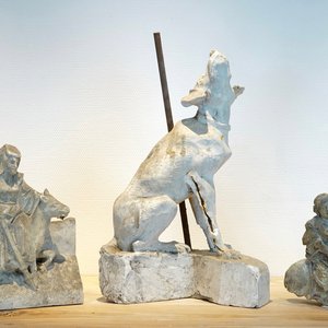 A set of three plaster animal casts, 19/20th C., Bruges — photo 1