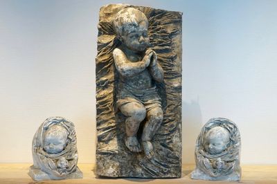 A set of three plaster casts of the child Jesus, 19/20th C., Bruges