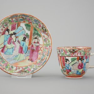 A set of twelve fine Chinese canton rose medallion cups and saucers, 19th C. — foto 2