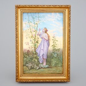 A Sèvres plaque after Jean-Louis Hamon: Aurora, signed Lievrat, 19th C. — photo 1