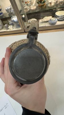 A Siegburg stoneware jug with mounted pewter lid, dated 1594 — photo 19