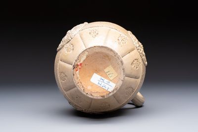 A Siegburg stoneware jug with mounted pewter lid, dated 1594 — photo 8